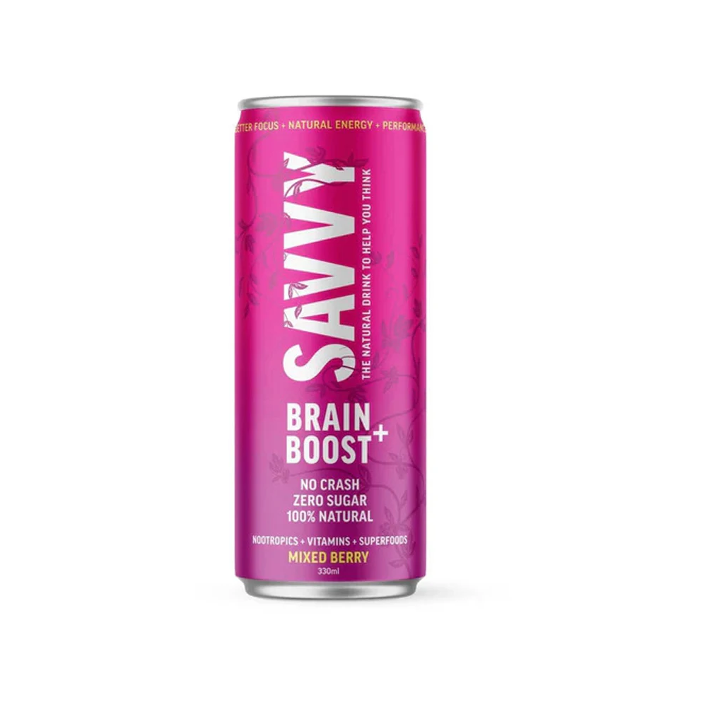 Savvy Beverages Brain Boost Drink Mixed Berry