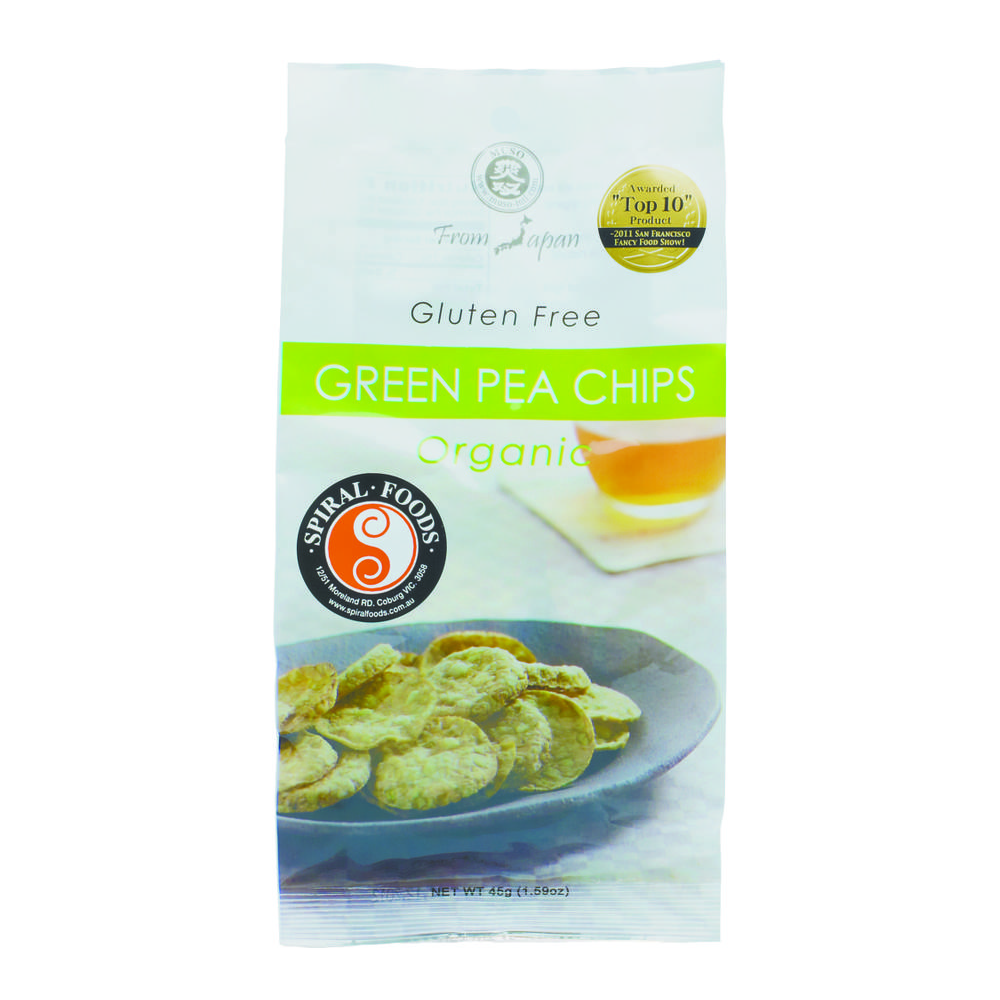 Spiral Foods Green Pea Chips Gluten Free Organic