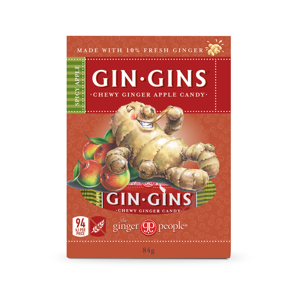 The Ginger People Gin Gins Ginger Candy Chewy Spicy Apple