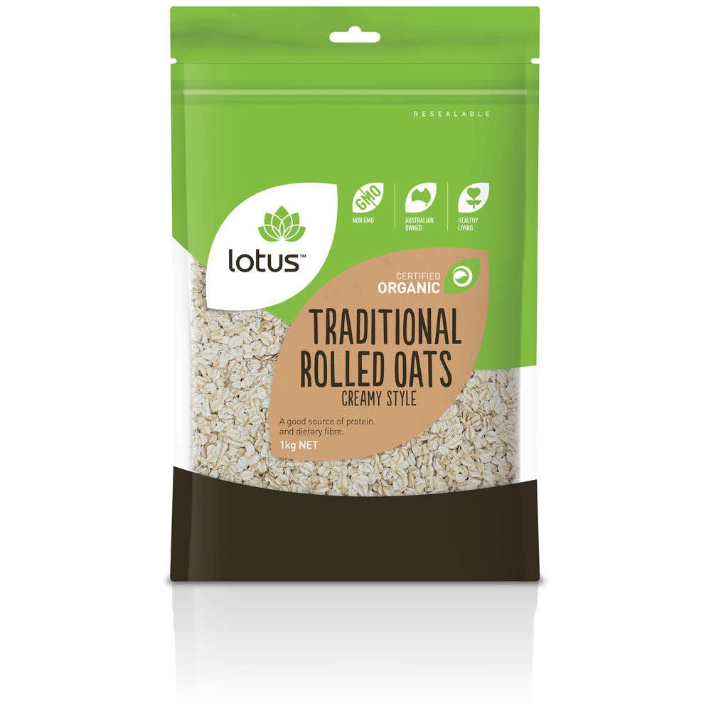 Lotus Foods Oats Traditional Rolled Creamy Style Organic