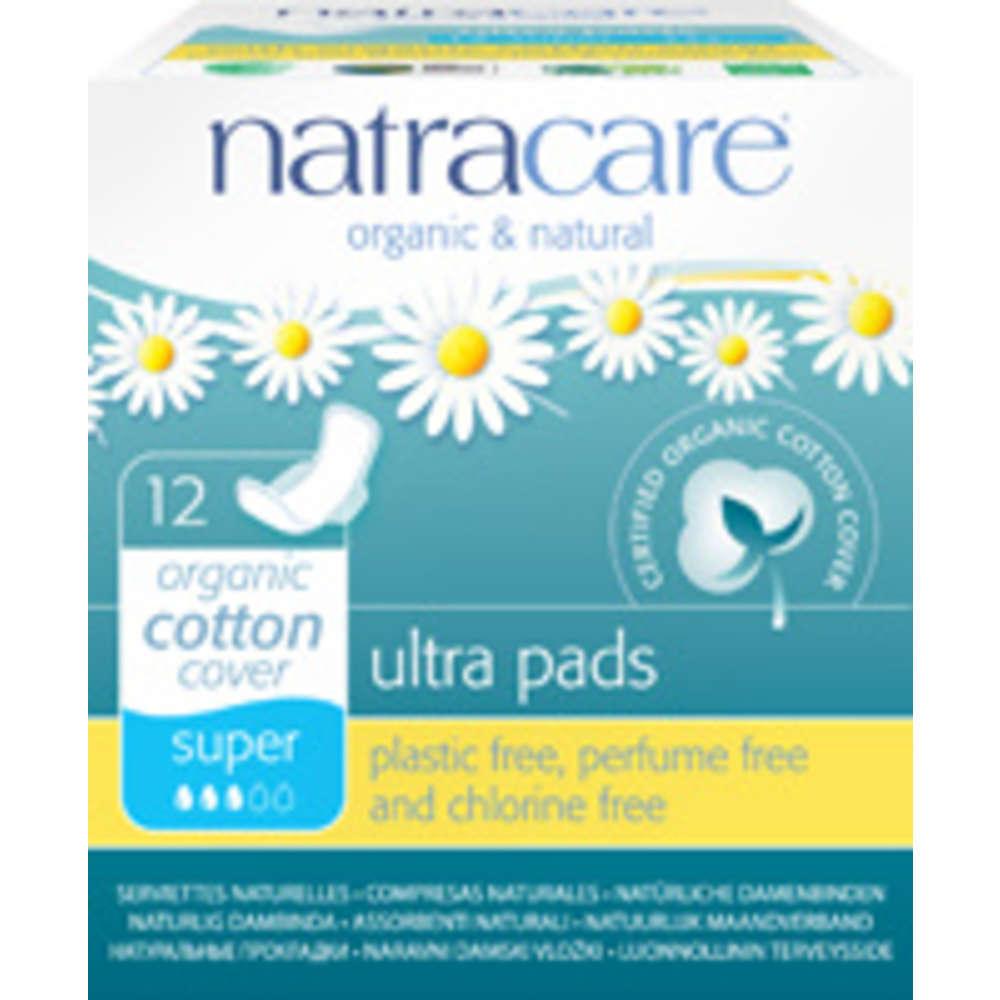 Natracare Ultra Pads Super with Wings Organic Cotton