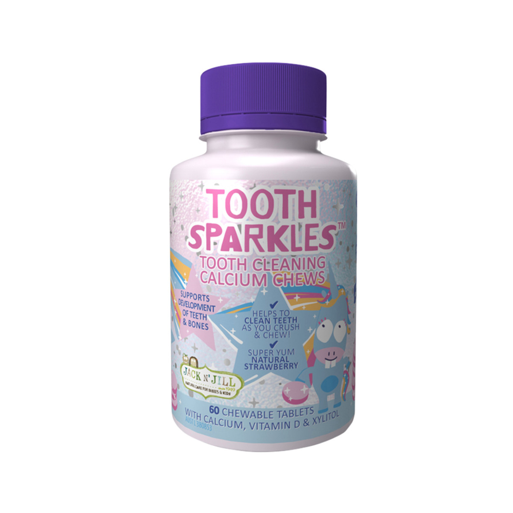 Jack n' Jill Tooth Sparkles (Tooth Cleaning Calcium Chews) Chewable Strawberry