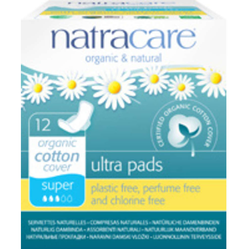 [25100389] Natracare Ultra Pads Super with Wings Organic Cotton