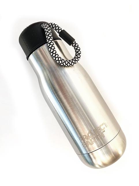 Project Earth 750mL Dual Wall Stainless Steel Bottle Silver