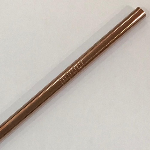 [25307597] GE 8mm Steel Straw Straight Rose Gold