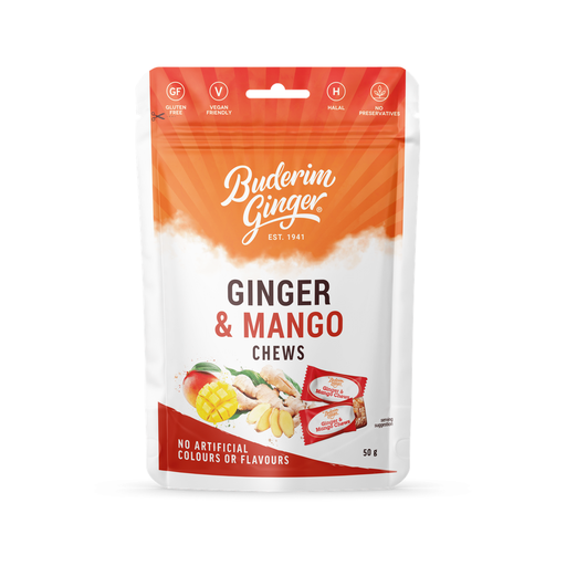 [25375305] Buderim Ginger Ginger &amp; Mango Chews