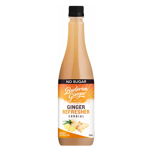 [25375398] Buderim Ginger Ginger Refresher No Sugar Cordial