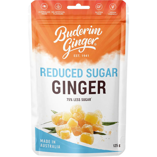[25375442] Buderim Ginger Reduced Sugar Ginger 75% Less Sugar